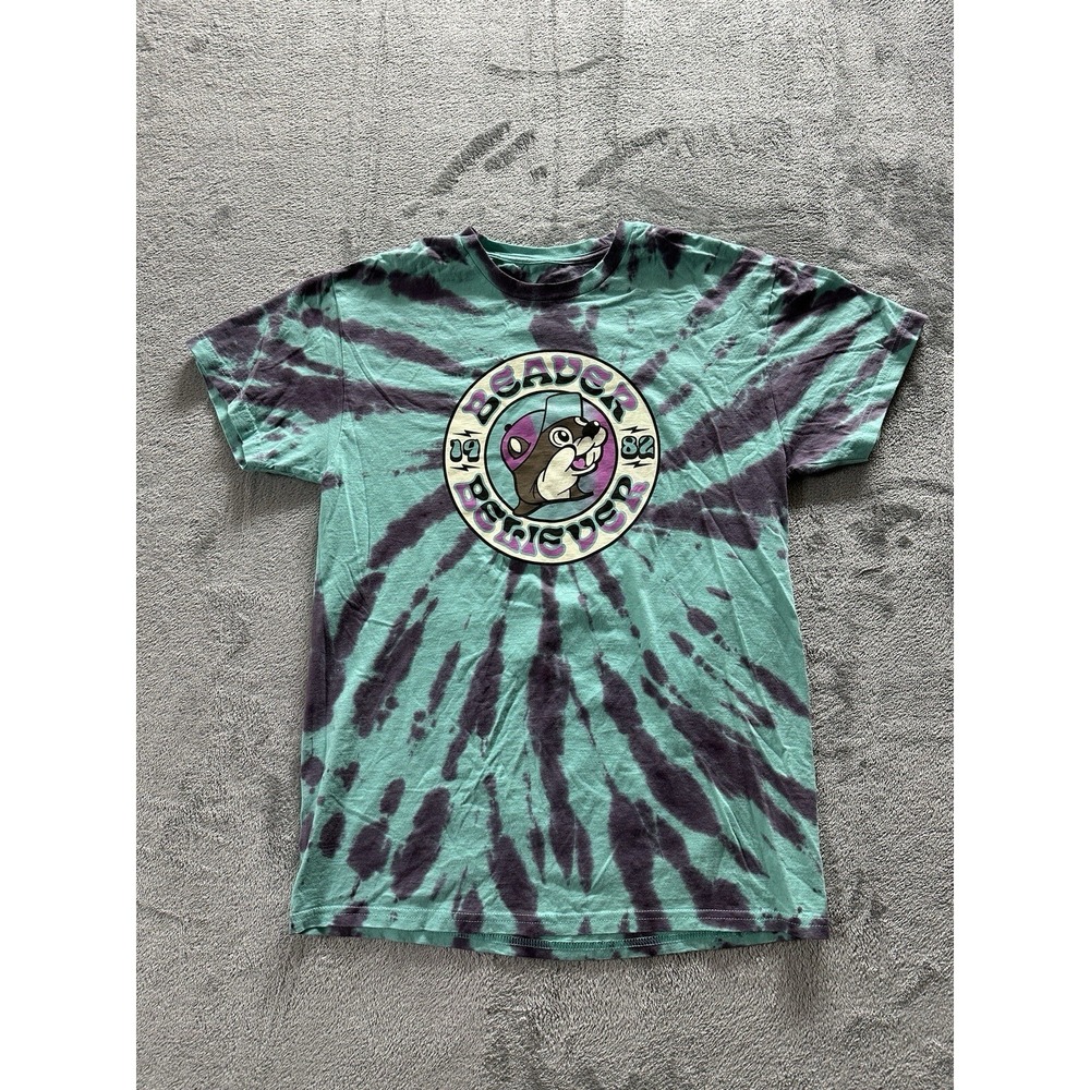 Bucee Buc-ees Beaver Believer 1982 Unisex  Size Medium‎ Tie Die Tye Dye T-Shirt